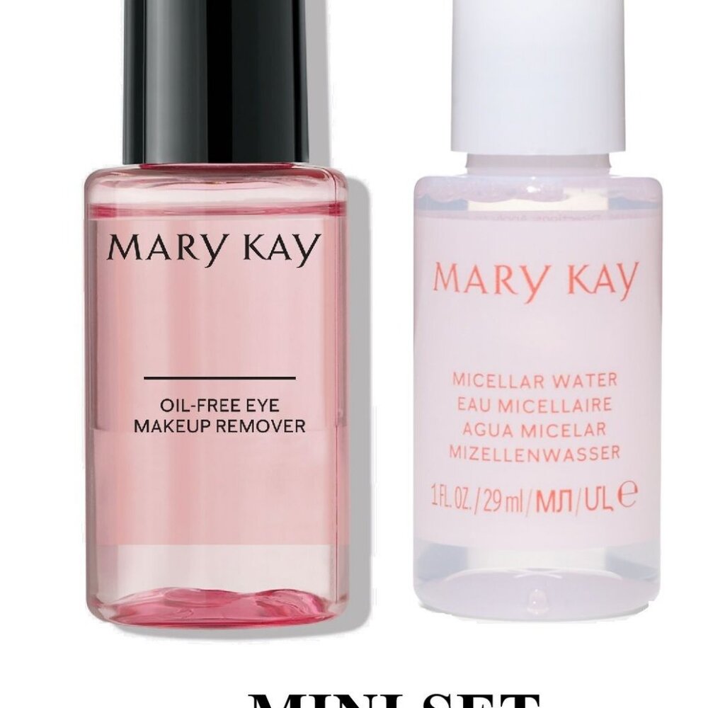 MARY KAY Skincare Set Women Mini Pink Oil-Free Eye Makeup Remover Micellar Water